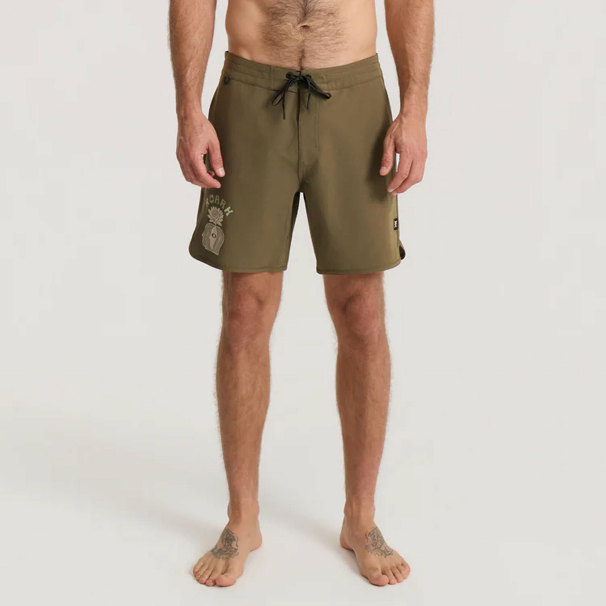 Roark Chiller Scallop Boardshorts in Military - Men