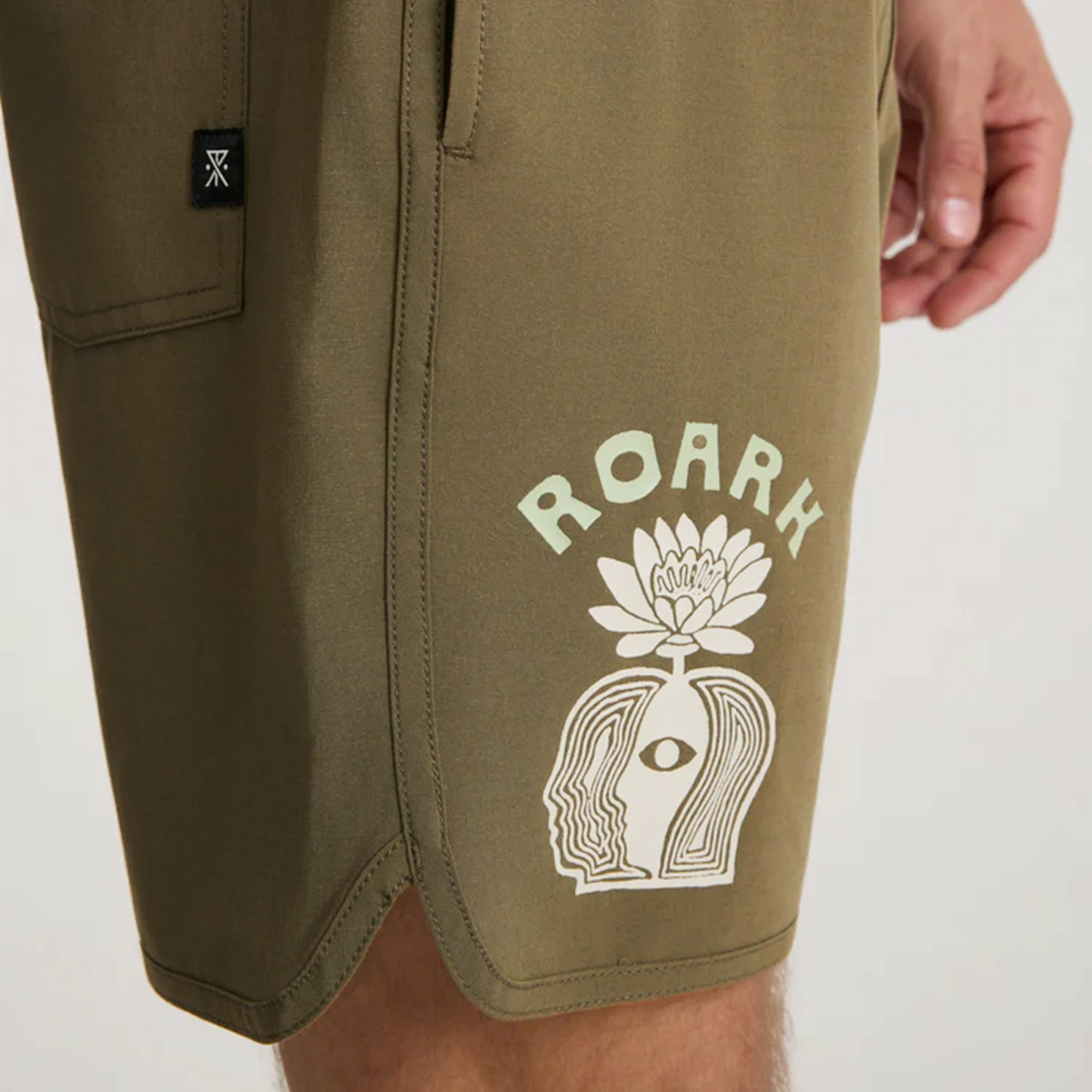 Roark Chiller Scallop Boardshorts in Military - Men