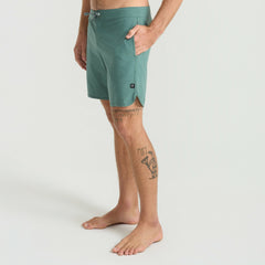 Roark Chiller Scallop Boardshorts in Slate Green - Men