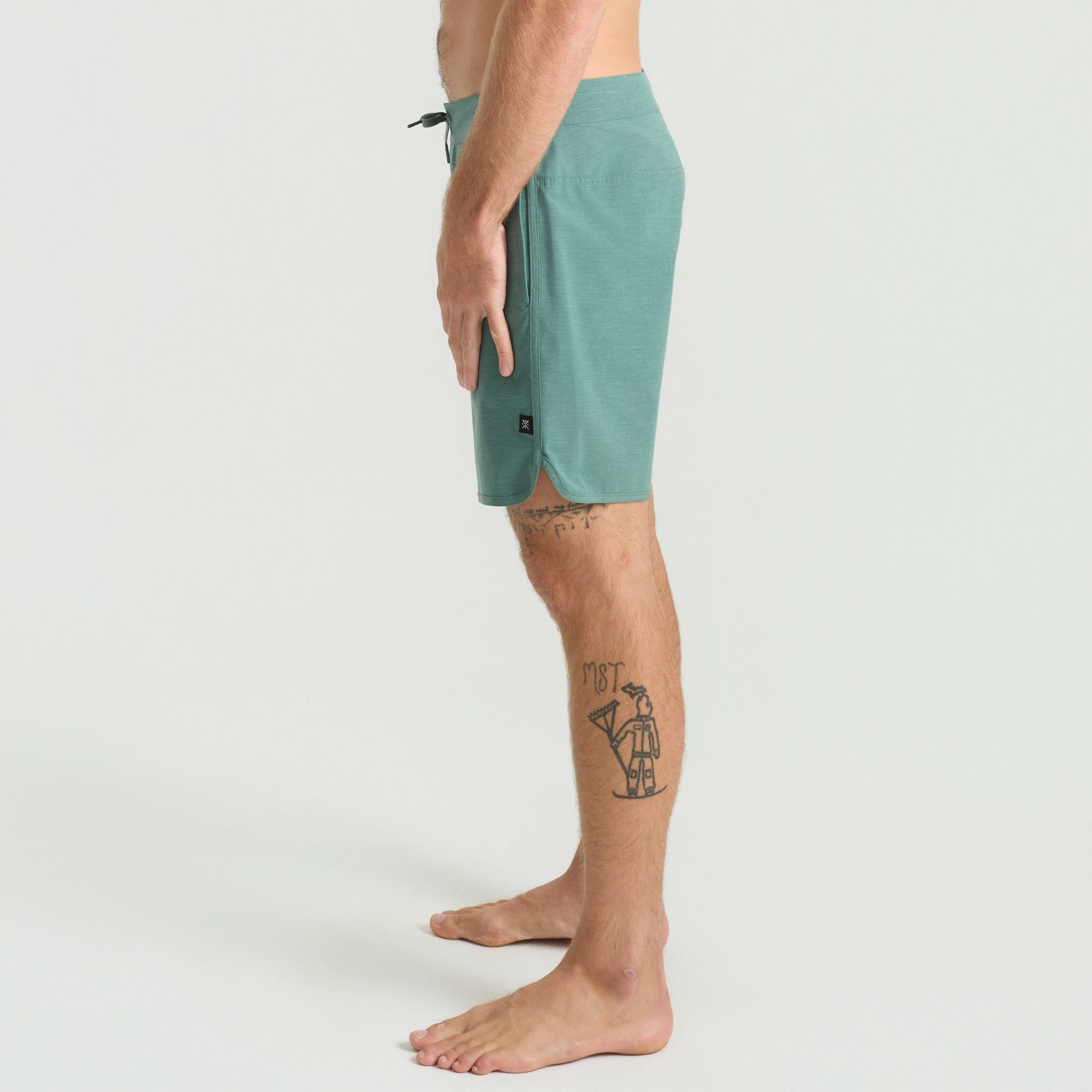 Roark Chiller Scallop Boardshorts in Slate Green - Men