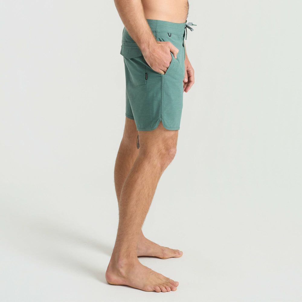 Roark Chiller Scallop Boardshorts in Slate Green - Men