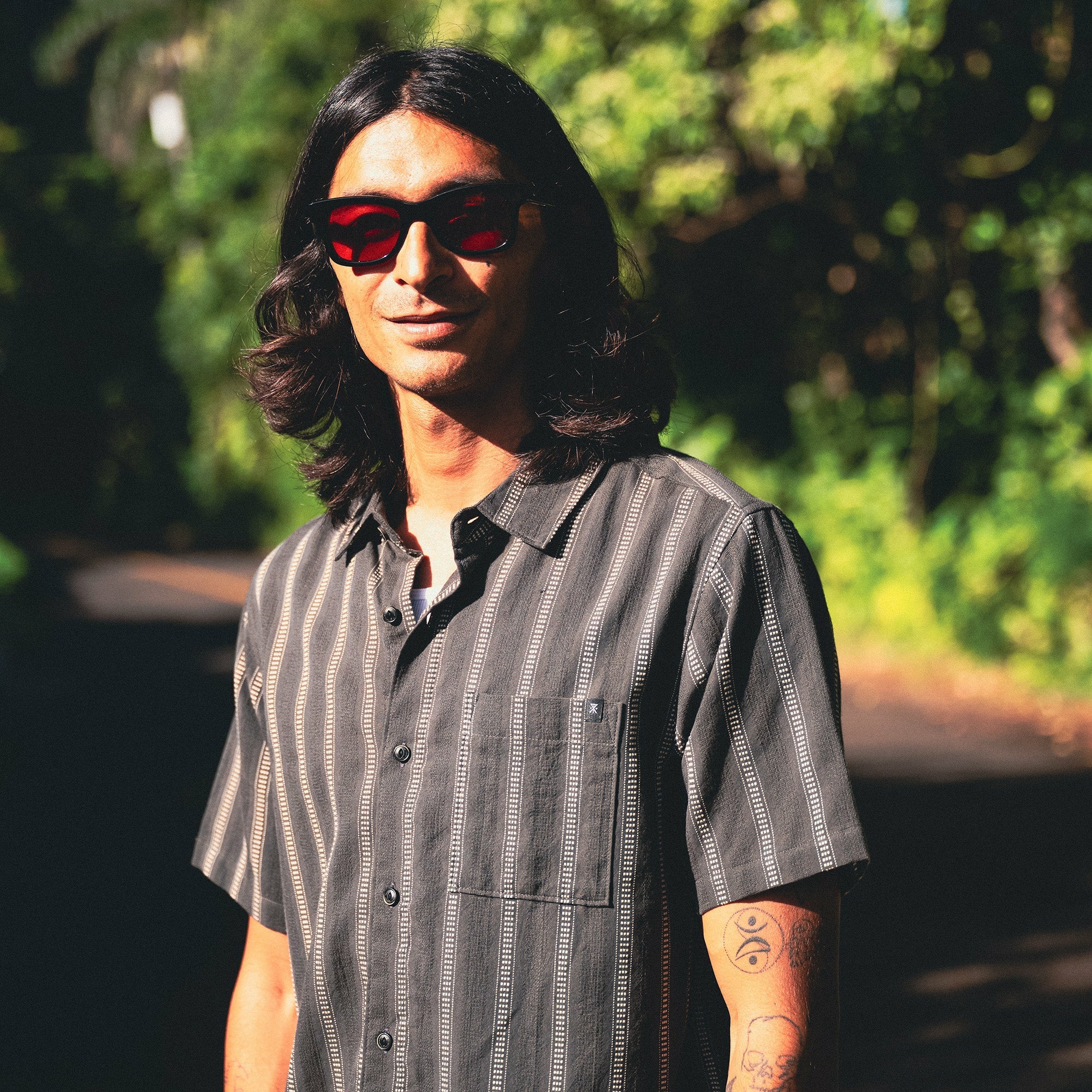 Roark Crosswinds Button Up Shirt in Onyx - Men