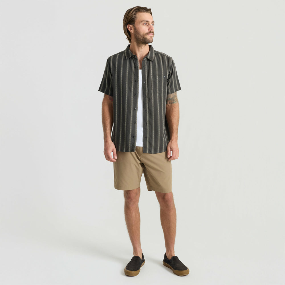 Roark Crosswinds Button Up Shirt in Onyx - Men