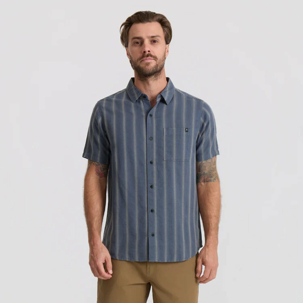 Roark Crosswinds Button Up Shirt in Neptune - Men