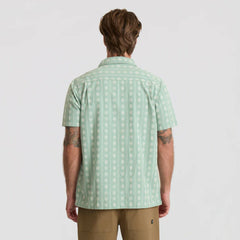 Roark Gonzo Short Sleeve Button Up Shirt in Hazy Blue Jacquard - Men
