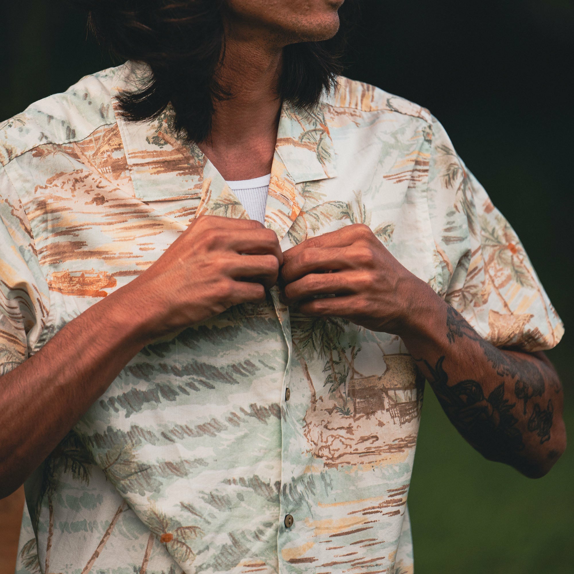Roark Gonzo Button Up Shirt in Seafoam - Men