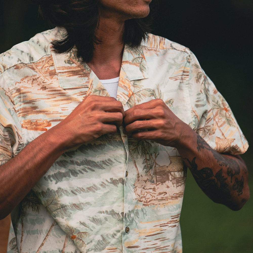 Roark Gonzo Button Up Shirt in Seafoam - Men