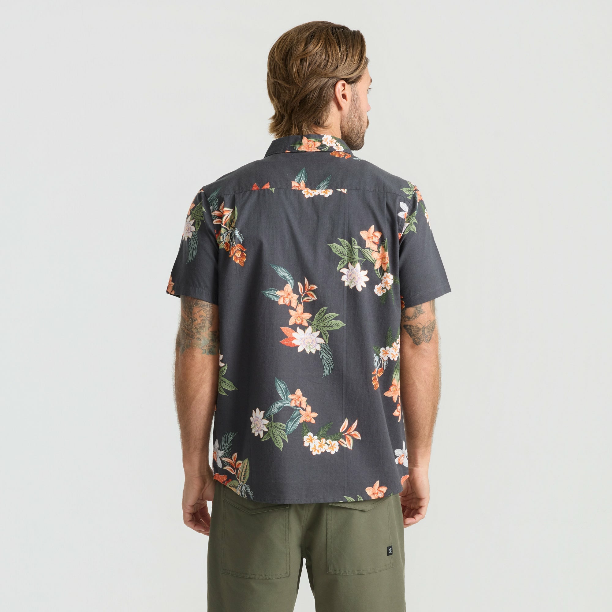 Roark Journey Short Sleeve Button Up Shirt in Onyx - Men