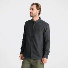 Roark Scholar Chambray Button Up Shirt in Black - Men