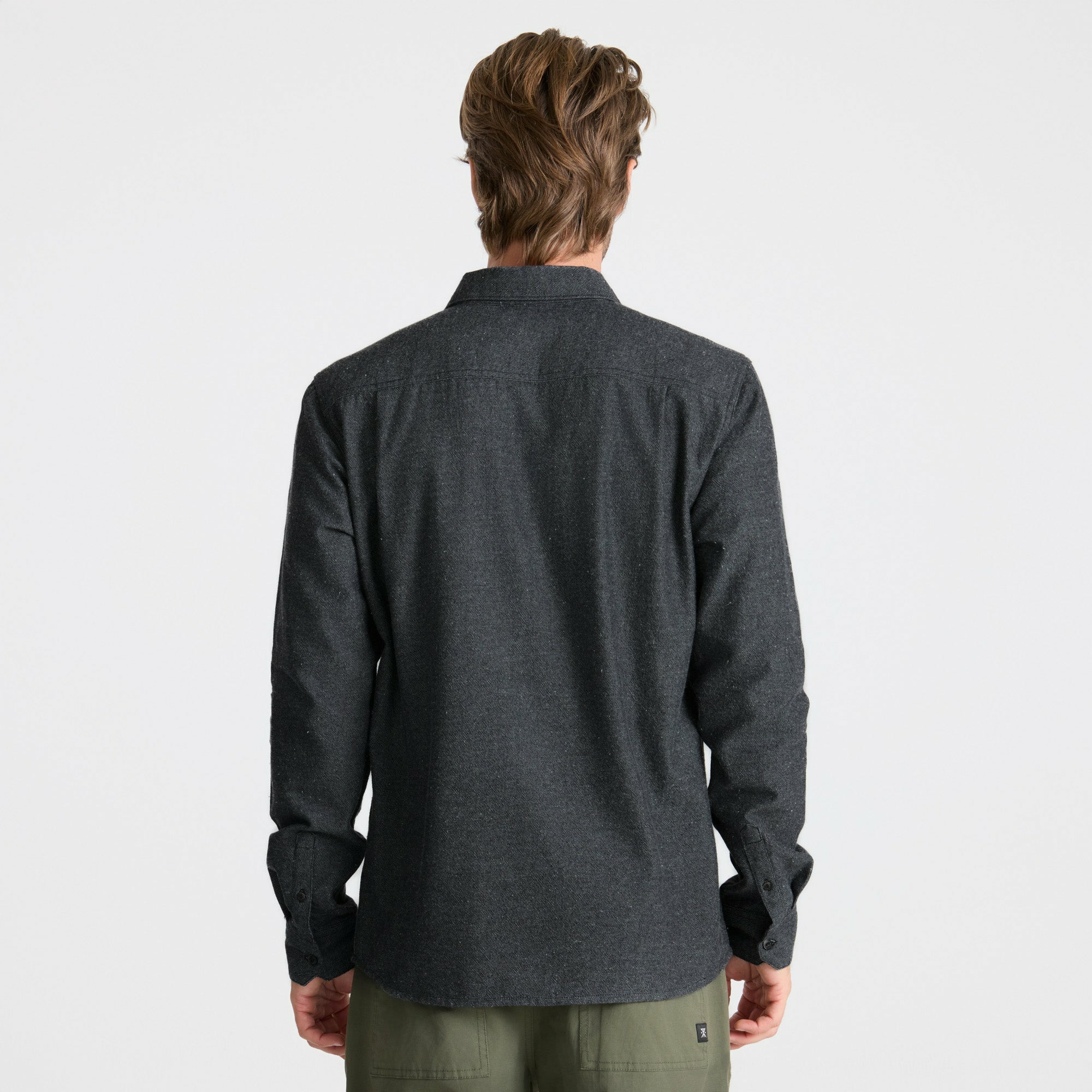 Roark Scholar Chambray Button Up Shirt in Black - Men