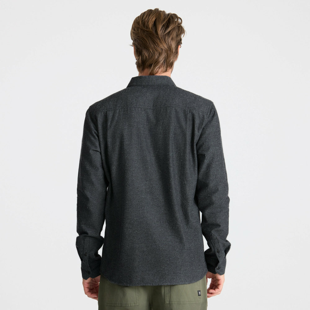 Roark Scholar Chambray Button Up Shirt in Black - Men