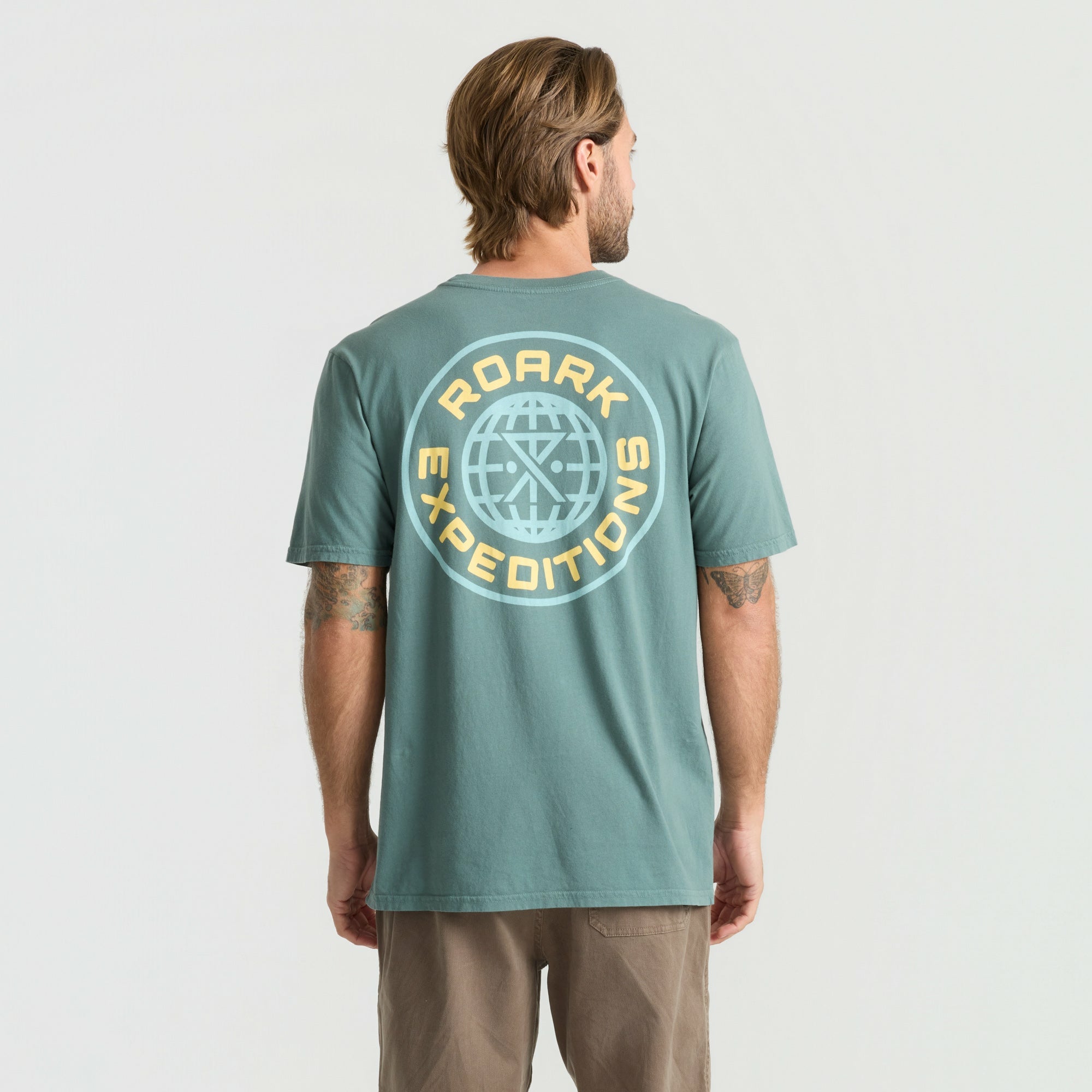 Roark Goin Global Premium Tee in Slate Green - Men