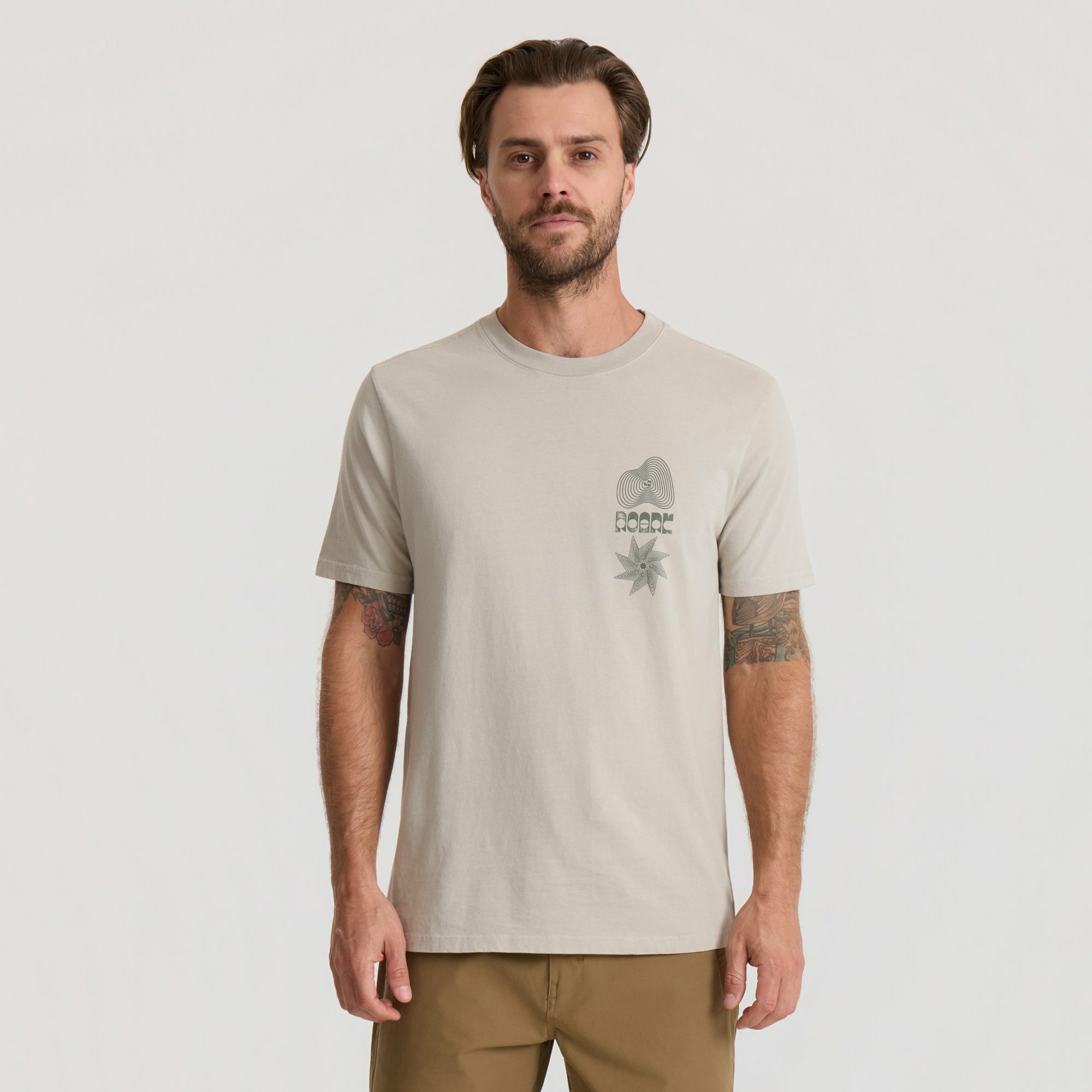 Roark Phonograph Premium Tee in Fossil - Men