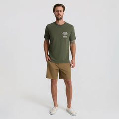 Roark Moto Palm Premium Tee in Military - Men