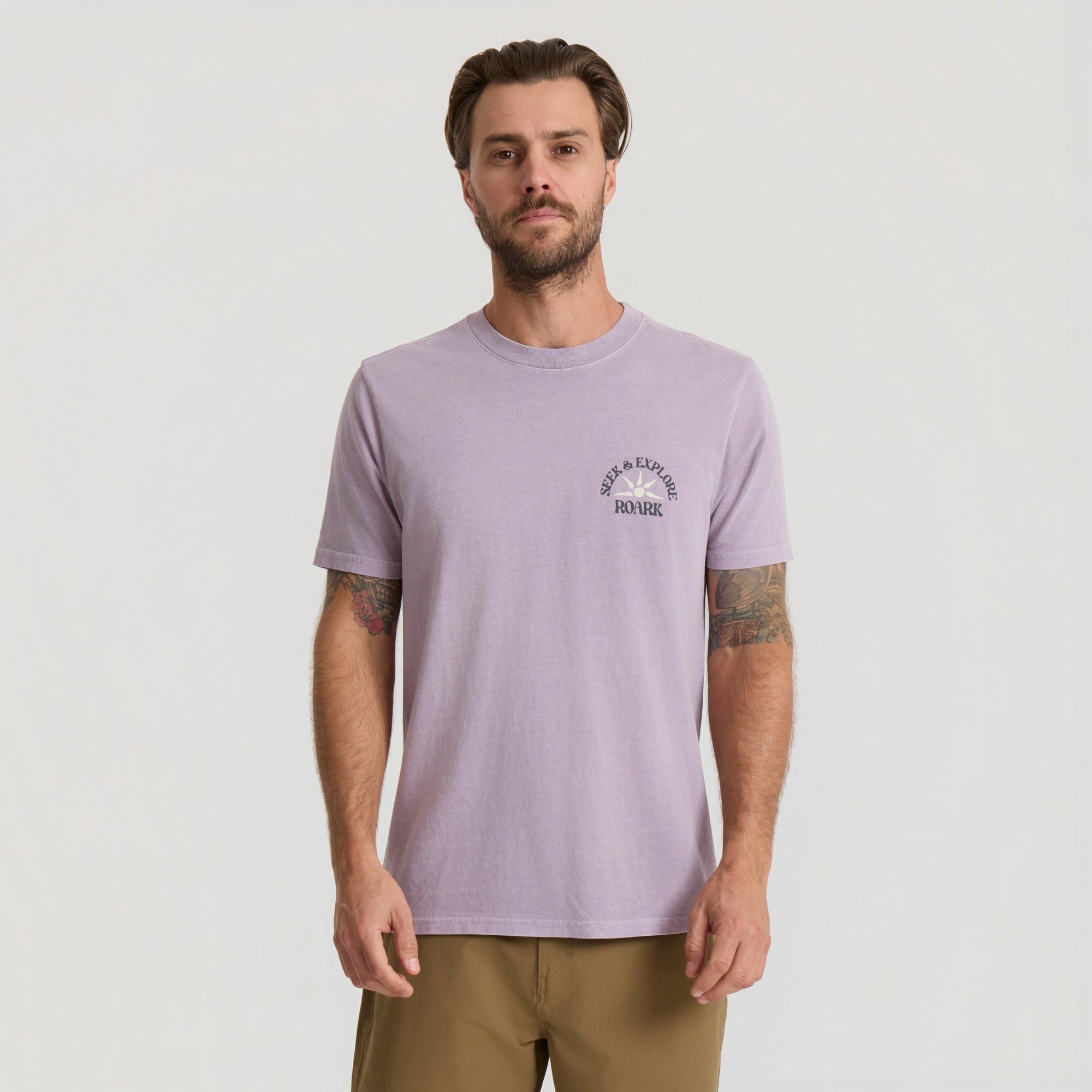 Roark Seek & Explore Premium Tee in Dusty Lilac - Men