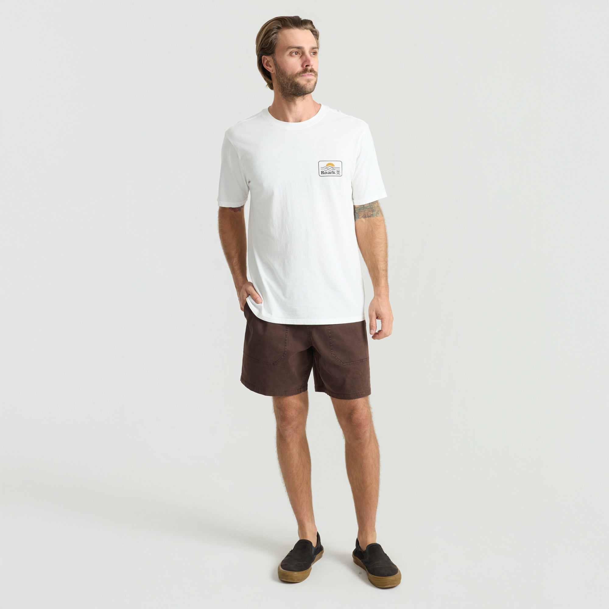 Roark Earth & Sea Premium Tee in Off White - Men