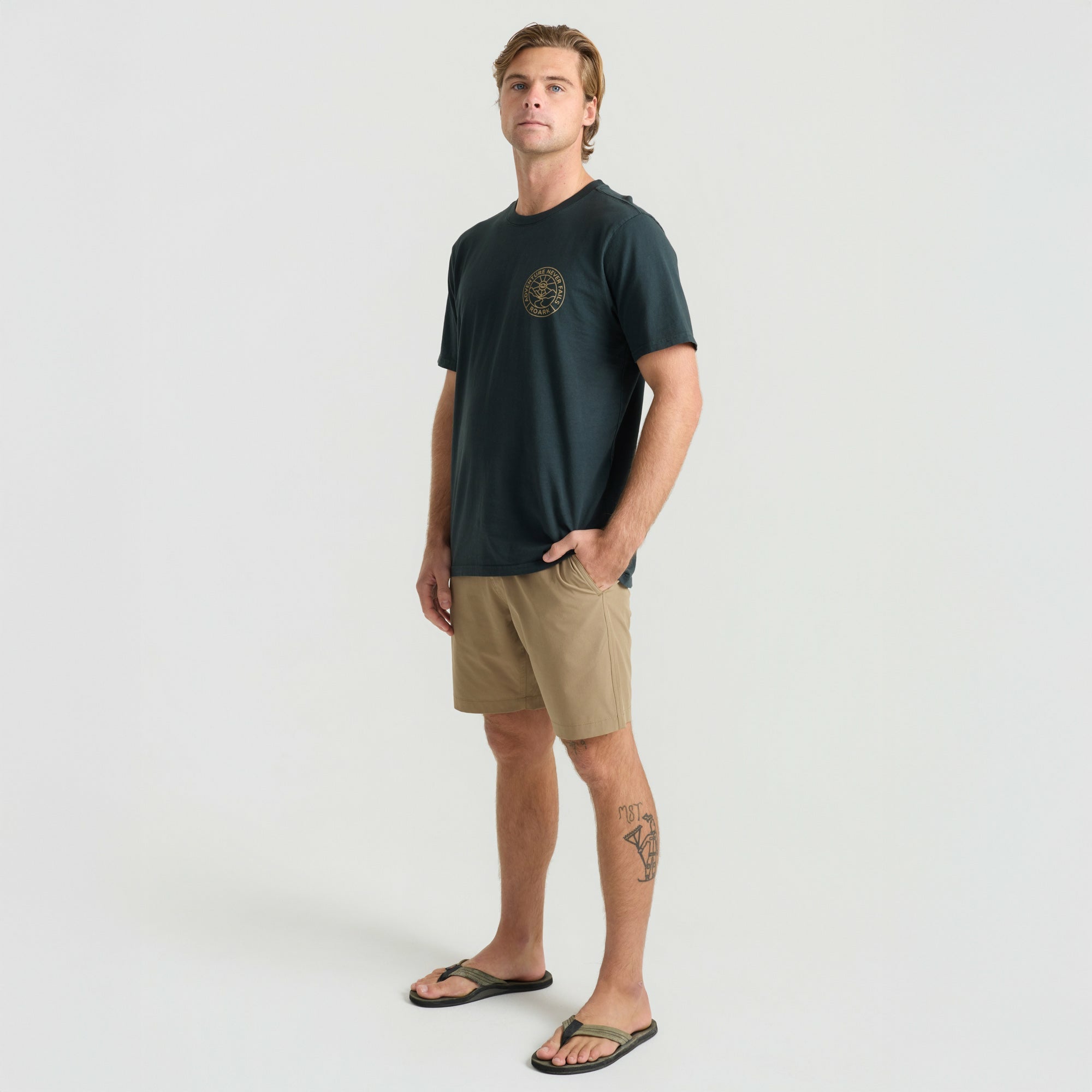 Roark Division Premium Tee in Washed Black - Men