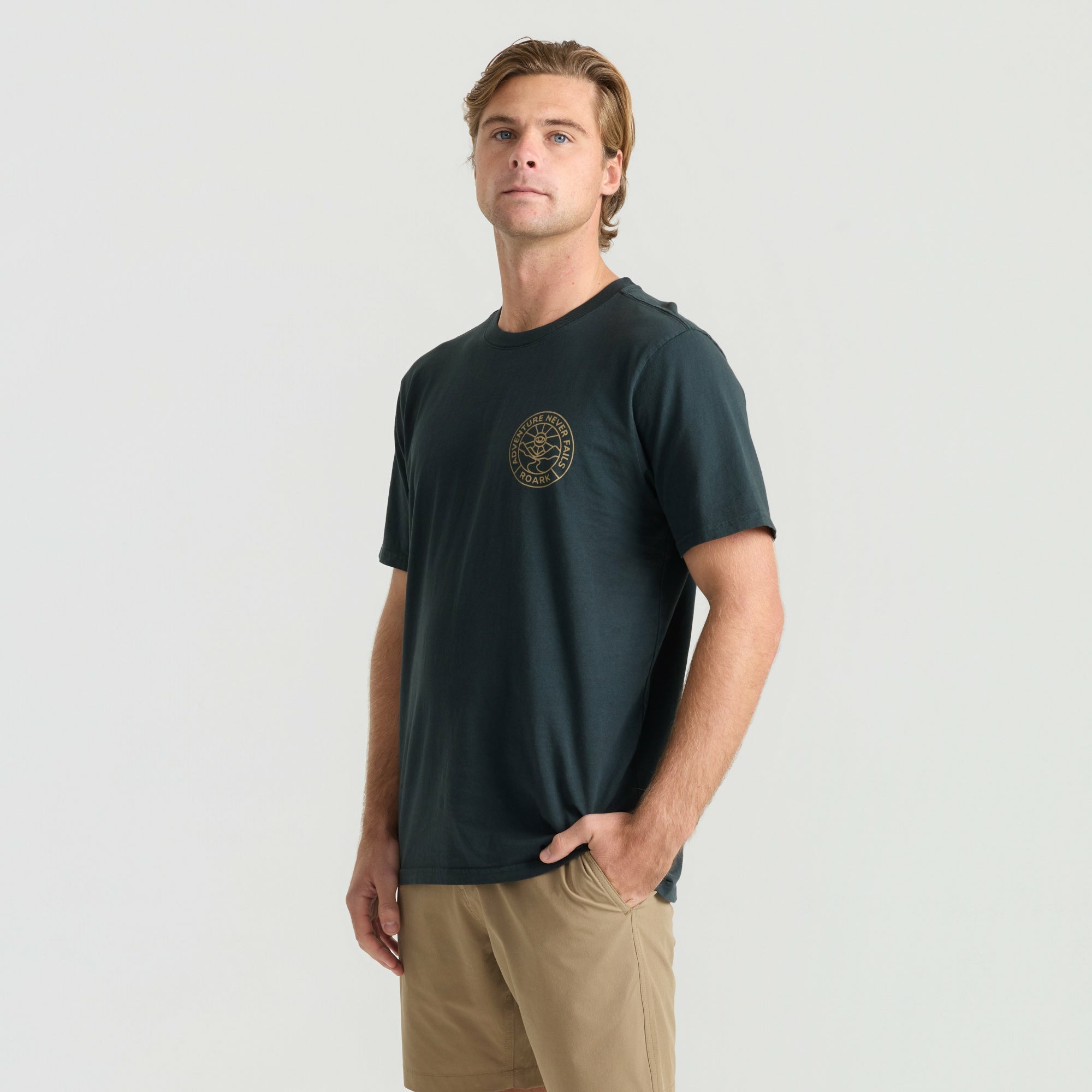 Roark Division Premium Tee in Washed Black - Men