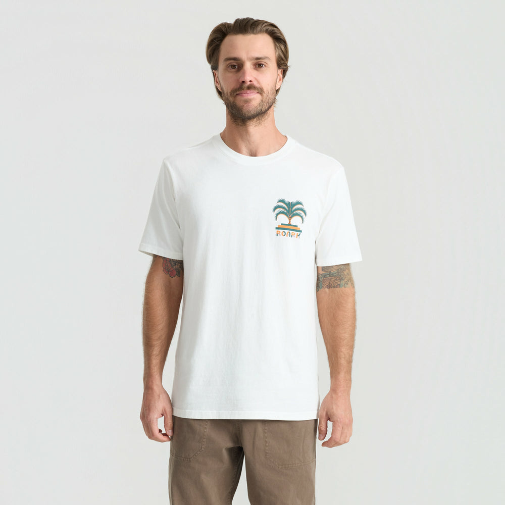 Roark Moto Palm Premium Tee in Off White - Men