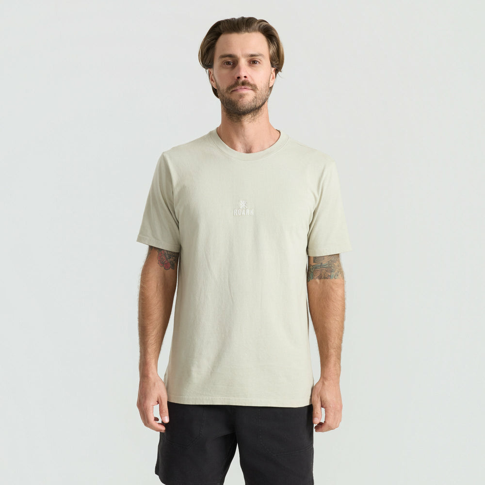 Roark Safecamp Embroidery Premium Tee in Fossil - Men