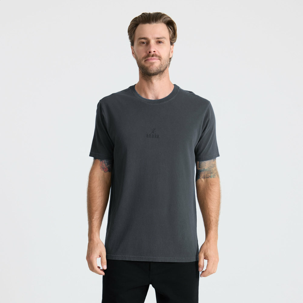 Roark Safecamp Embroidery Premium Tee in Charcoal - Men