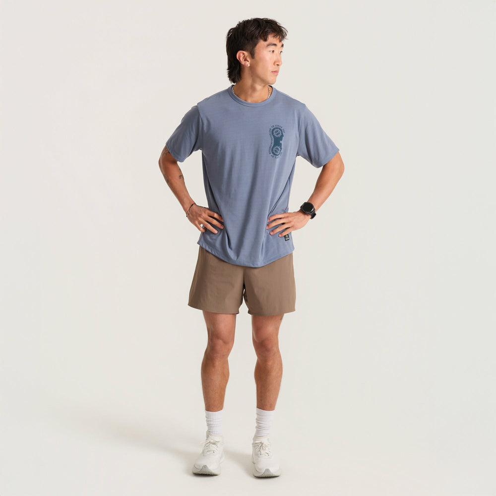 Roark Mathis Active Short Sleeve Tee in Neptune - Men|Run / Active