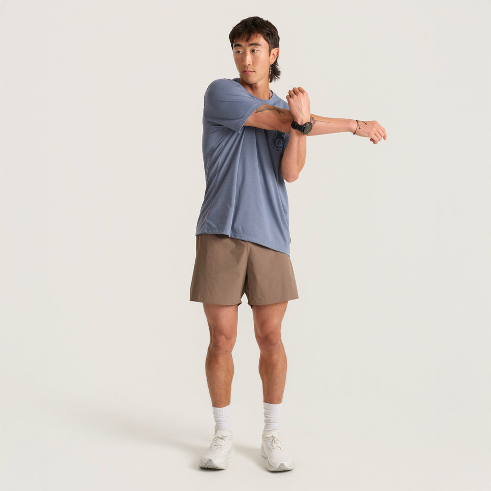 Roark Mathis Active Short Sleeve Tee in Neptune - Men|Run / Active