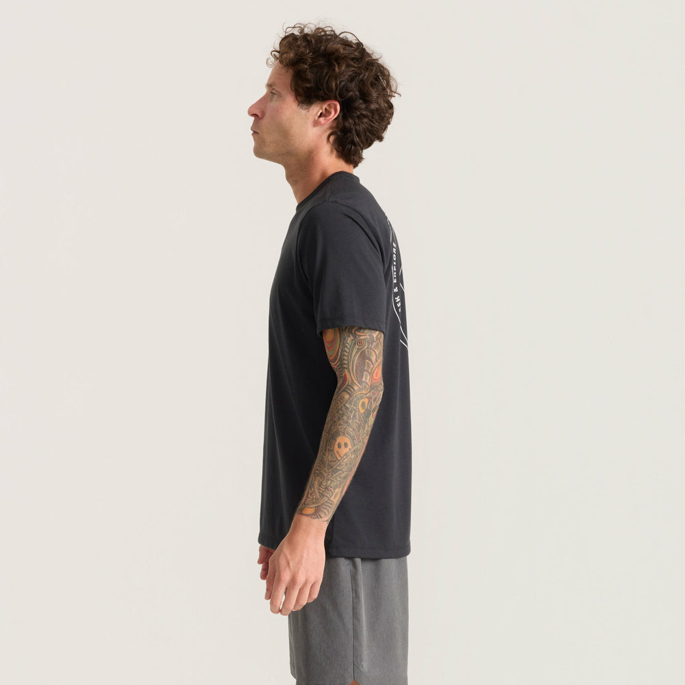 Roark Mathis Active Short Sleeve Tee in Chaos Black - Men|Run / Active