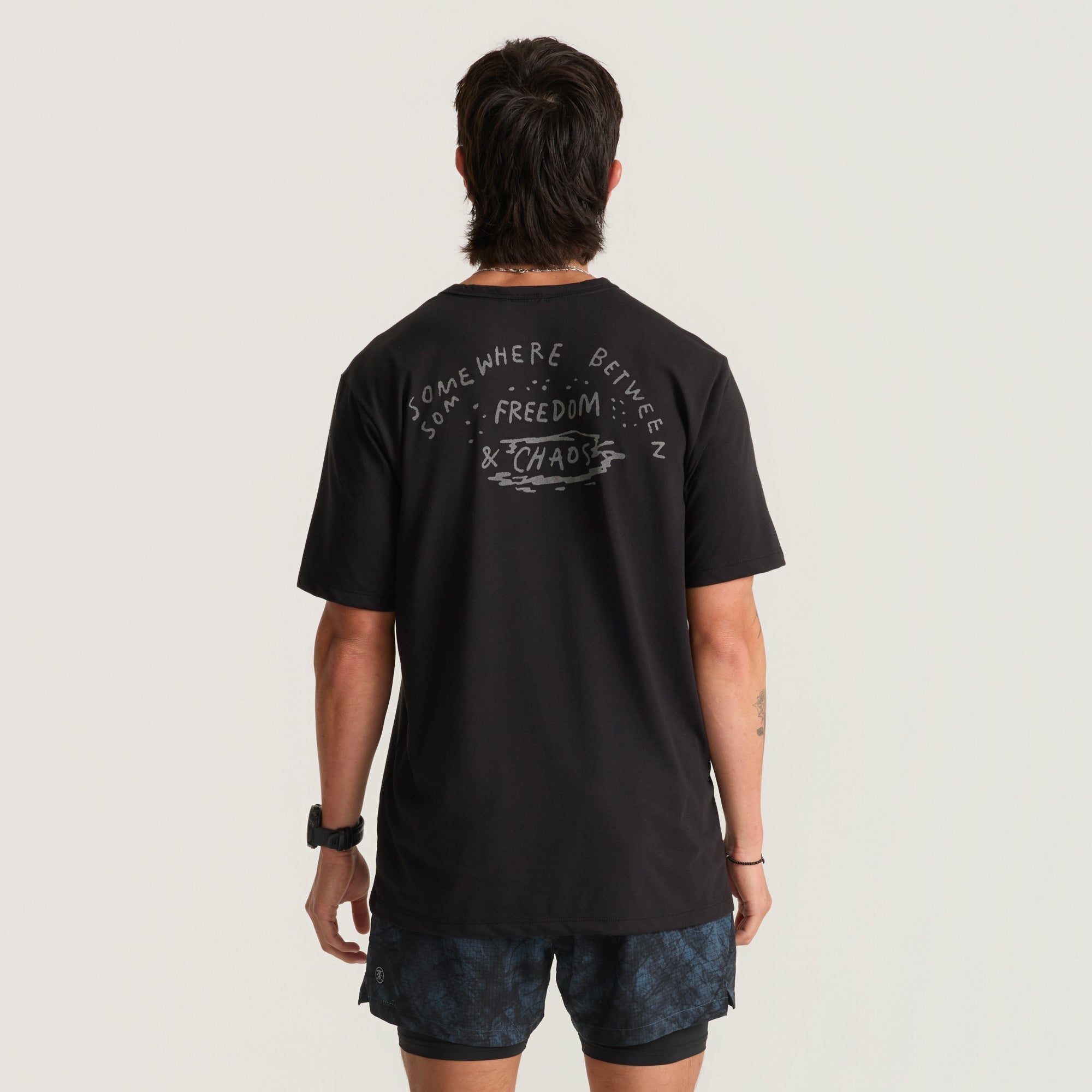 Roark Mathis Active Short Sleeve Tee in Bod Black - Men|Run / Active