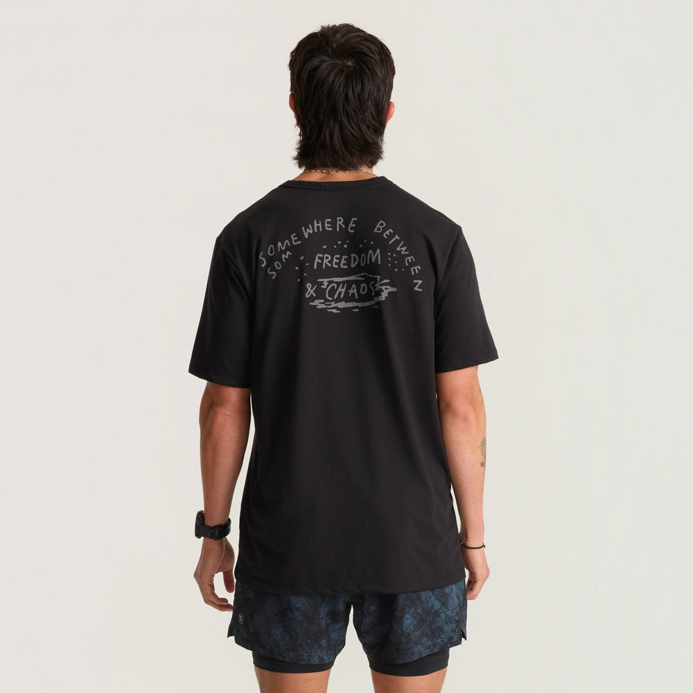 Roark Mathis Active Short Sleeve Tee in Bod Black - Men|Run / Active