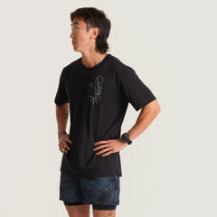 Roark Mathis Active Short Sleeve Tee in Bod Black - Men|Run / Active