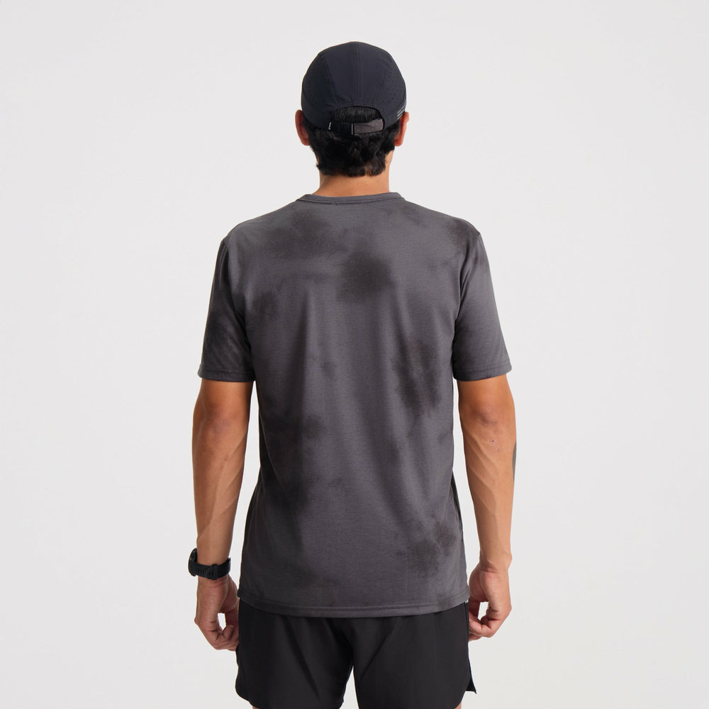Roark Mathis Active Tie Dye Pocket Short Sleeve Tee in Grey - Men|Run / Active