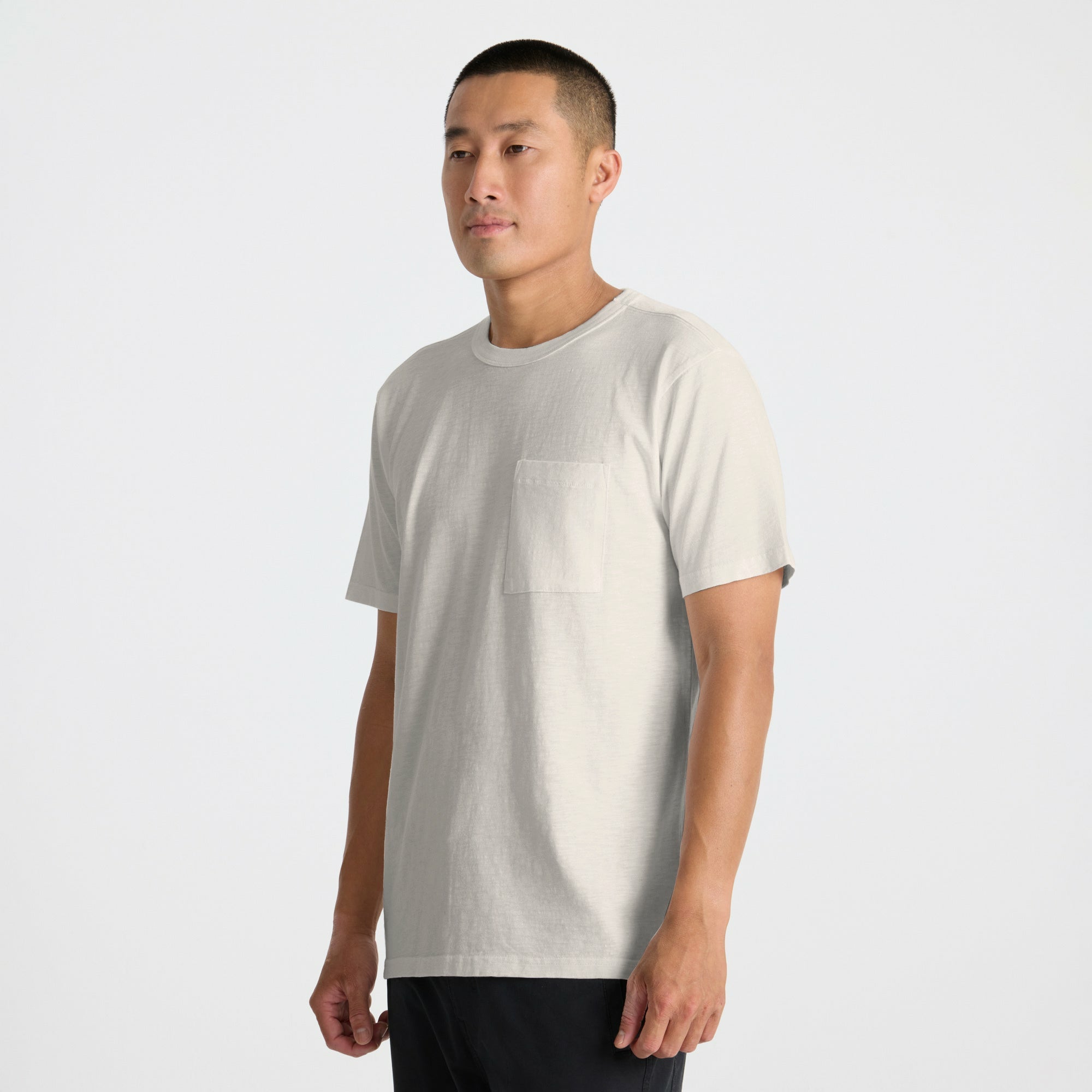 Roark Well Worn Organic Short Sleeve Tee in Off White - Men