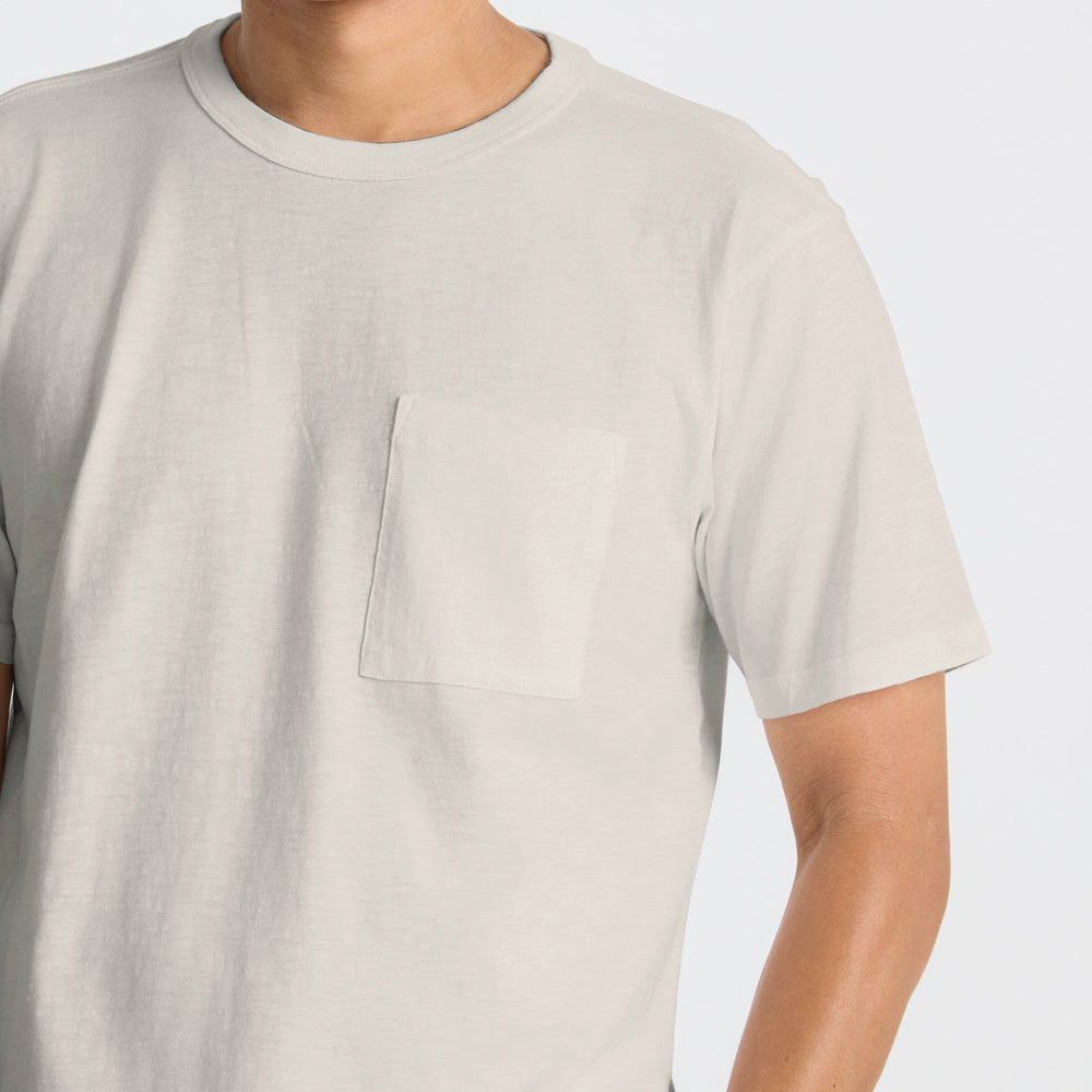 Roark Well Worn Organic Short Sleeve Tee in Off White - Men