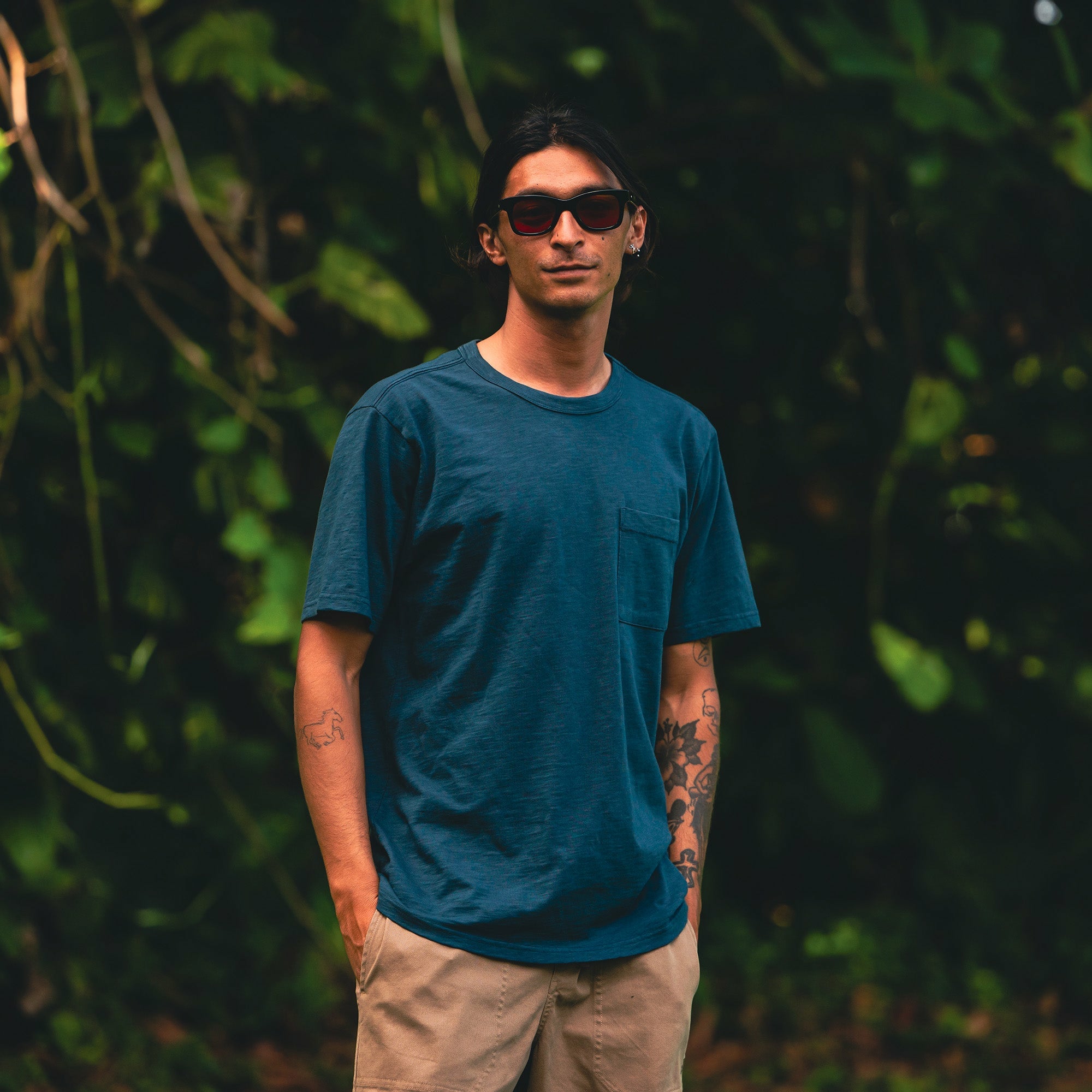 Roark Well Worn Organic Short Sleeve Tee in Navy - Men