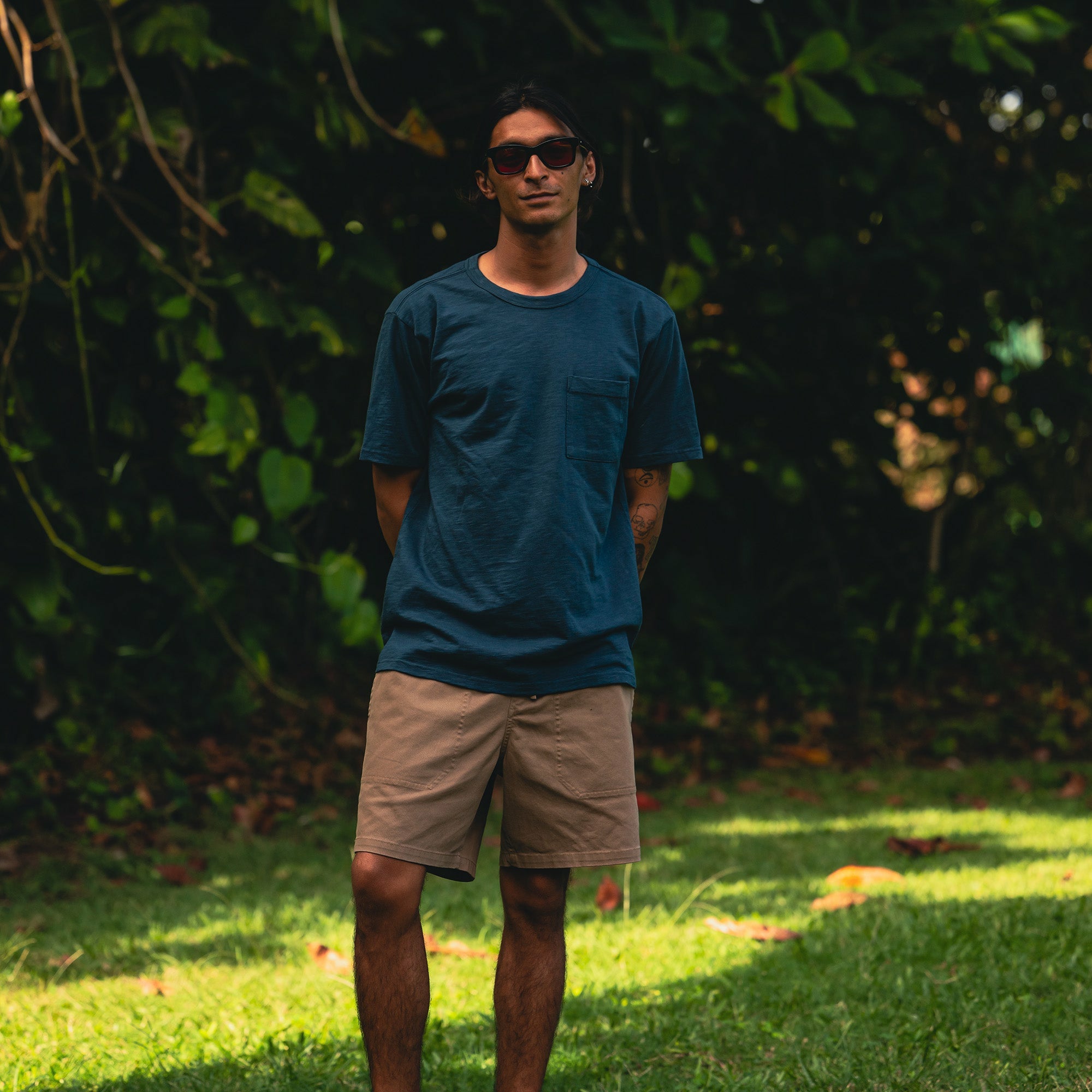 Roark Well Worn Organic Short Sleeve Tee in Navy - Men