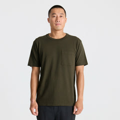 Roark Well Worn Organic Short Sleeve Tee in Military - Men