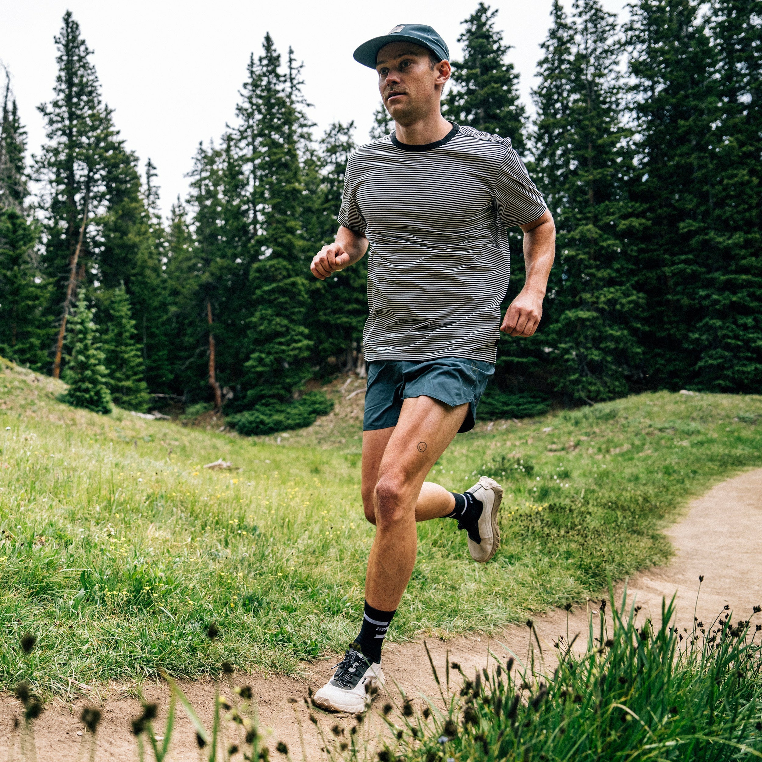 Roark Borrego Short Sleeve Active Tee in Stripe - Men|Run / Active