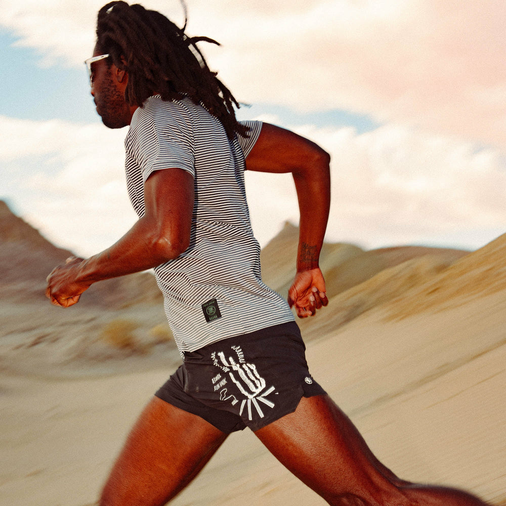 Roark Borrego Short Sleeve Active Tee in Stripe - Men|Run / Active