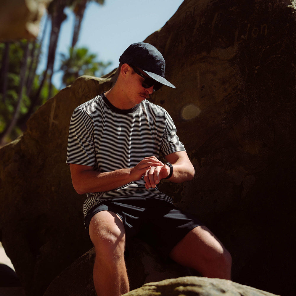 Roark Borrego Short Sleeve Active Tee in Stripe - Men|Run / Active