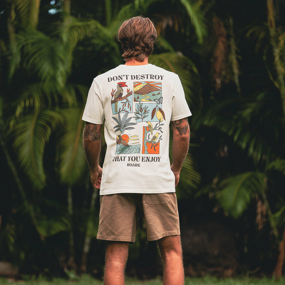 Roark Enjoy Premium Tee in Off White - Men