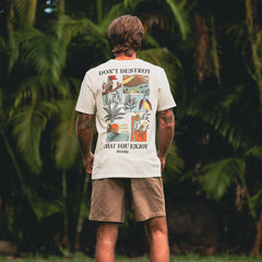 Roark Enjoy Premium Tee in Off White - Men