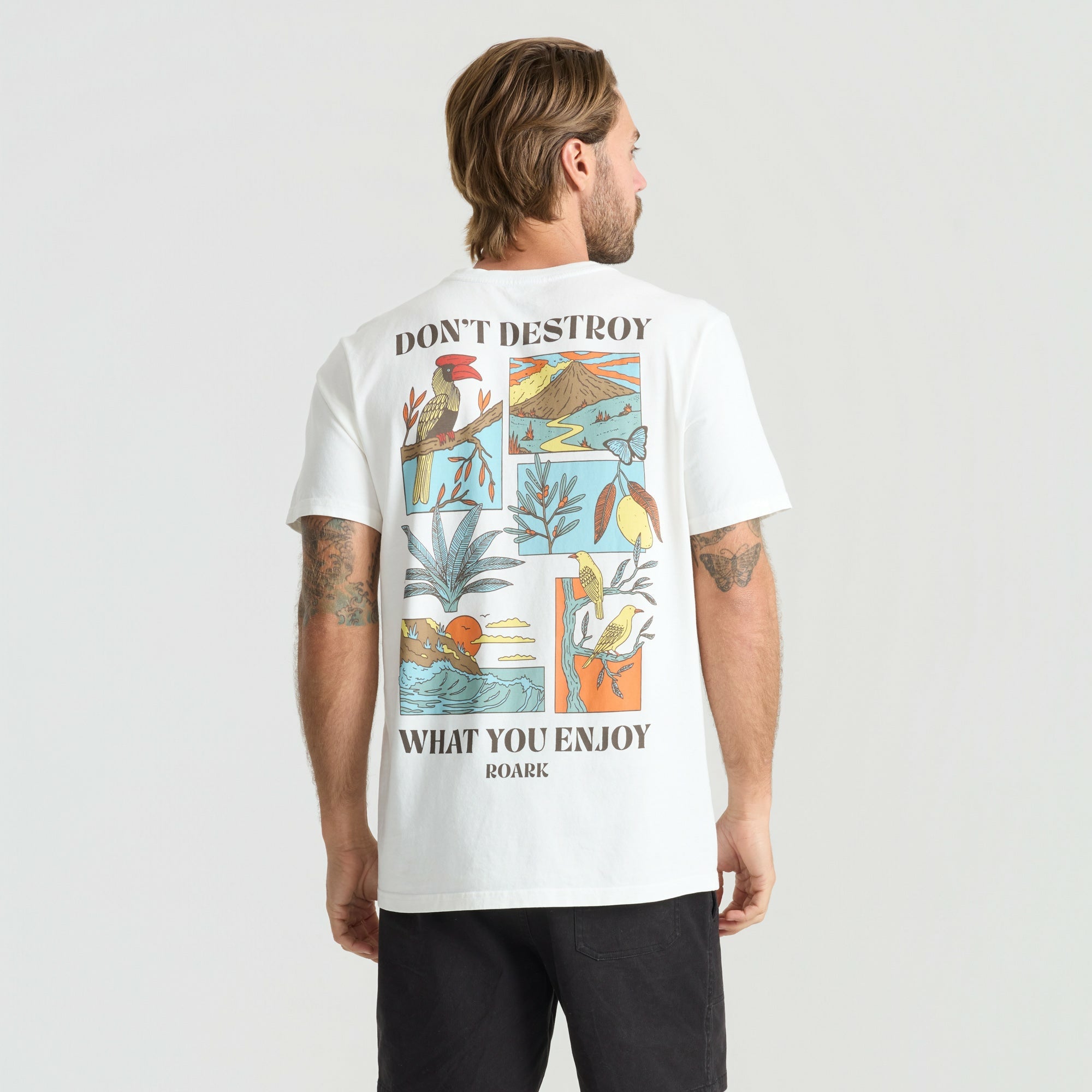 Roark Enjoy Premium Tee in Off White - Men