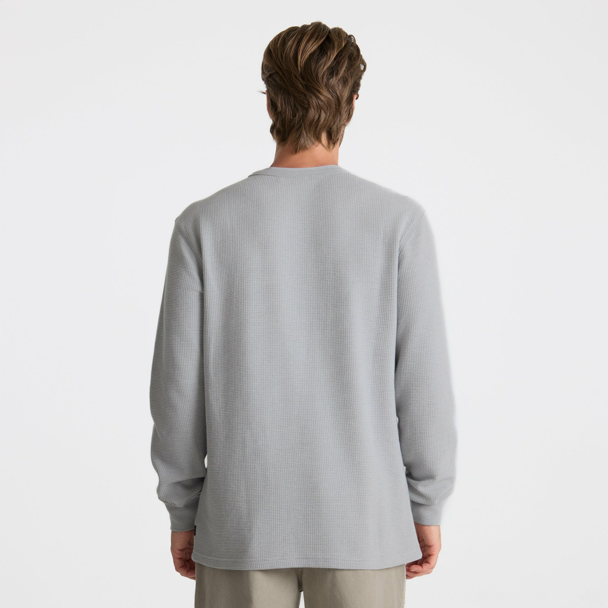 Roark Well Worn Thermal Long Sleeve Tee in Heather Grey - Men