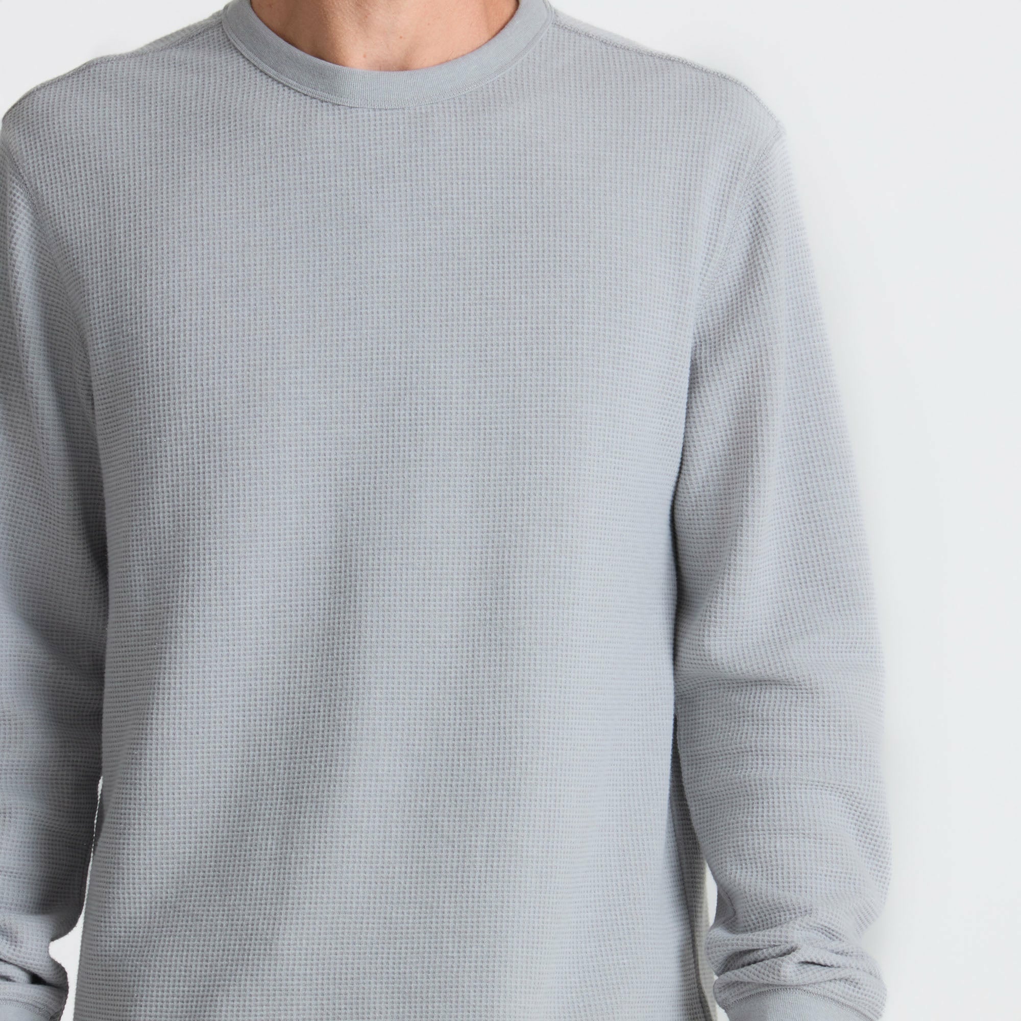 Roark Well Worn Thermal Long Sleeve Tee in Heather Grey - Men
