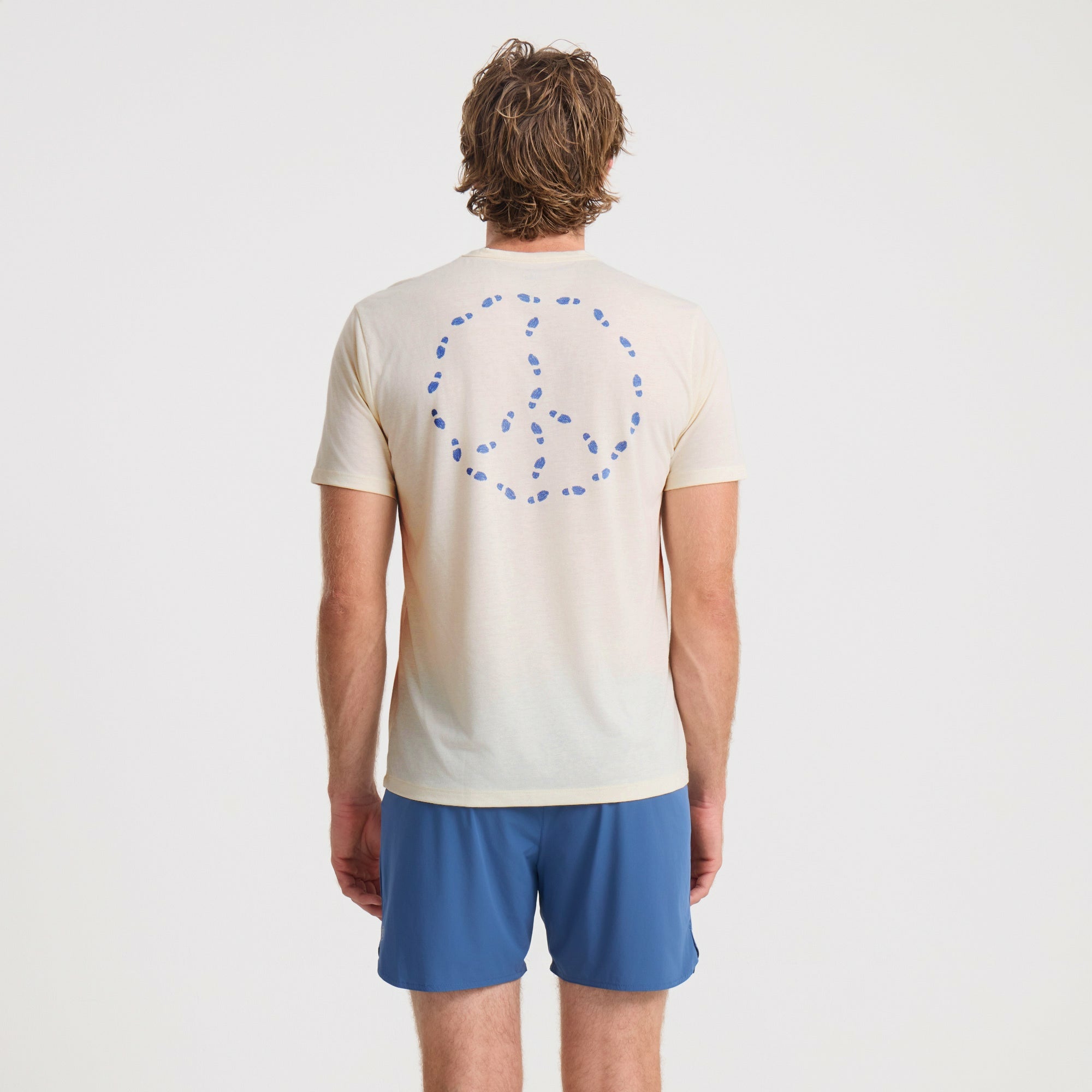 Roark Mathis Active Short Sleeve Tee in Unbleached - Men|Run / Active