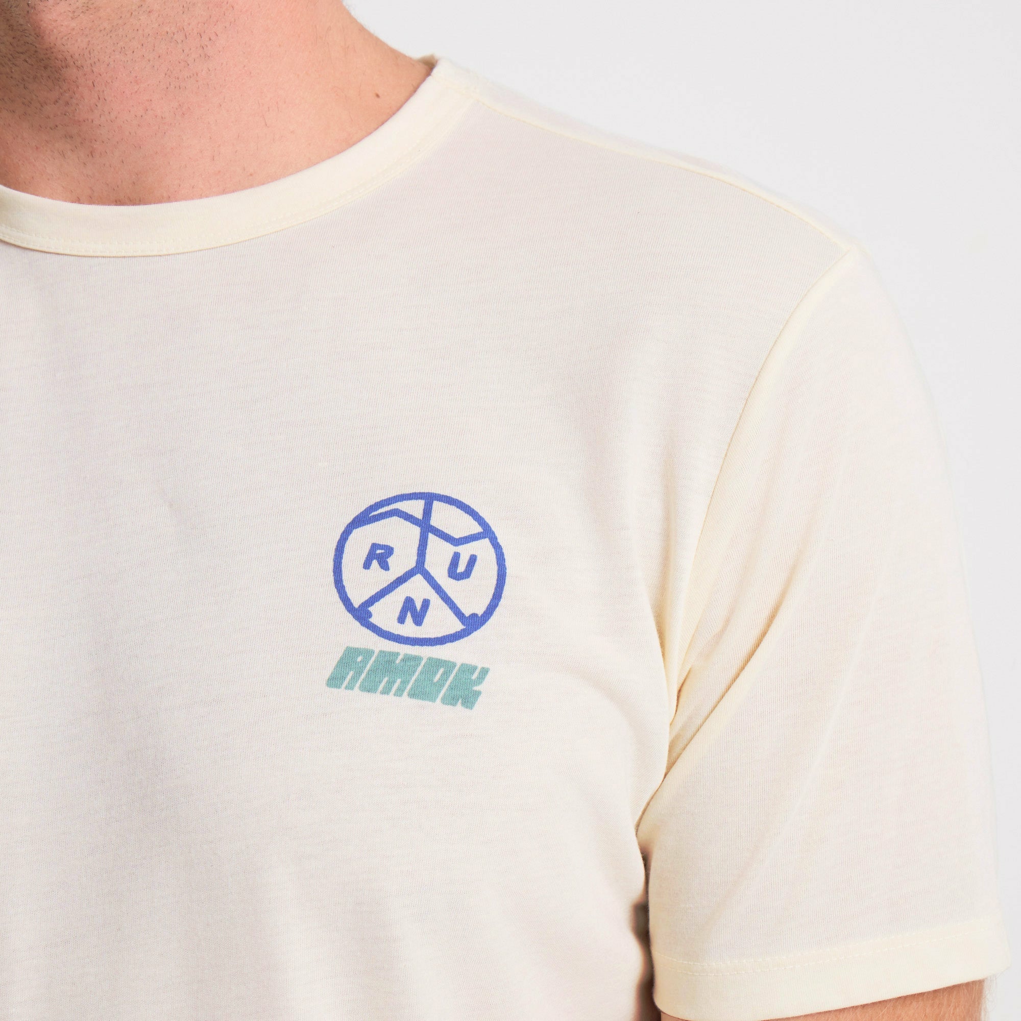 Roark Mathis Active Short Sleeve Tee in Unbleached - Men|Run / Active