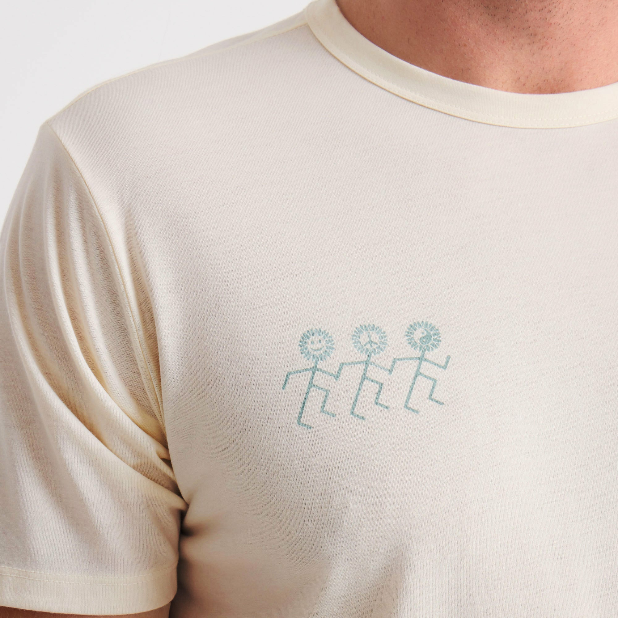 Roark Mathis Active Short Sleeve Tee in Unbleached - Men|Run / Active
