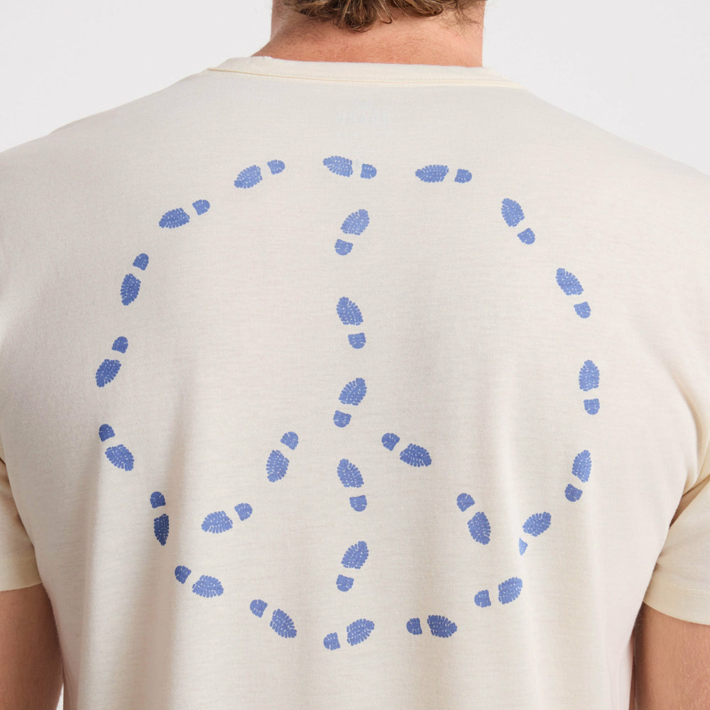 Roark Mathis Active Short Sleeve Tee in Unbleached - Men|Run / Active