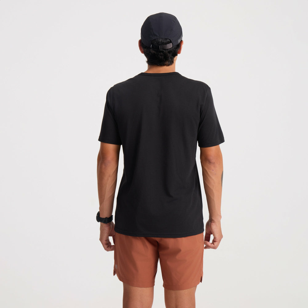 Roark Mathis Active Short Sleeve Tee in Black - Men|Run / Active